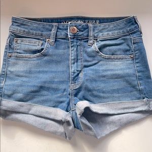 American Eagle Hi-Rise Shortie Shorts